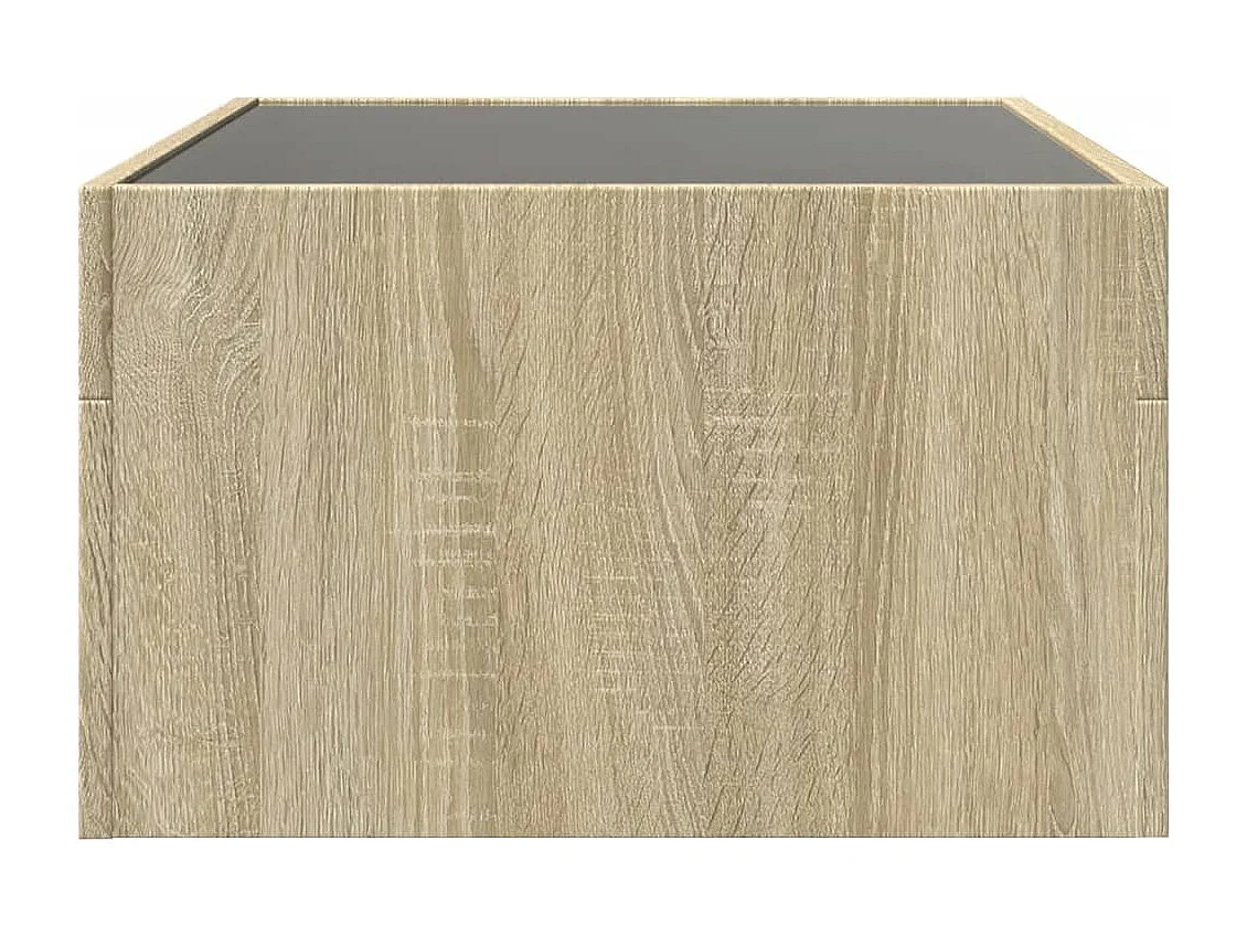 Mesa de centro con LED infinito roble Sonoma 70x50x30 cm