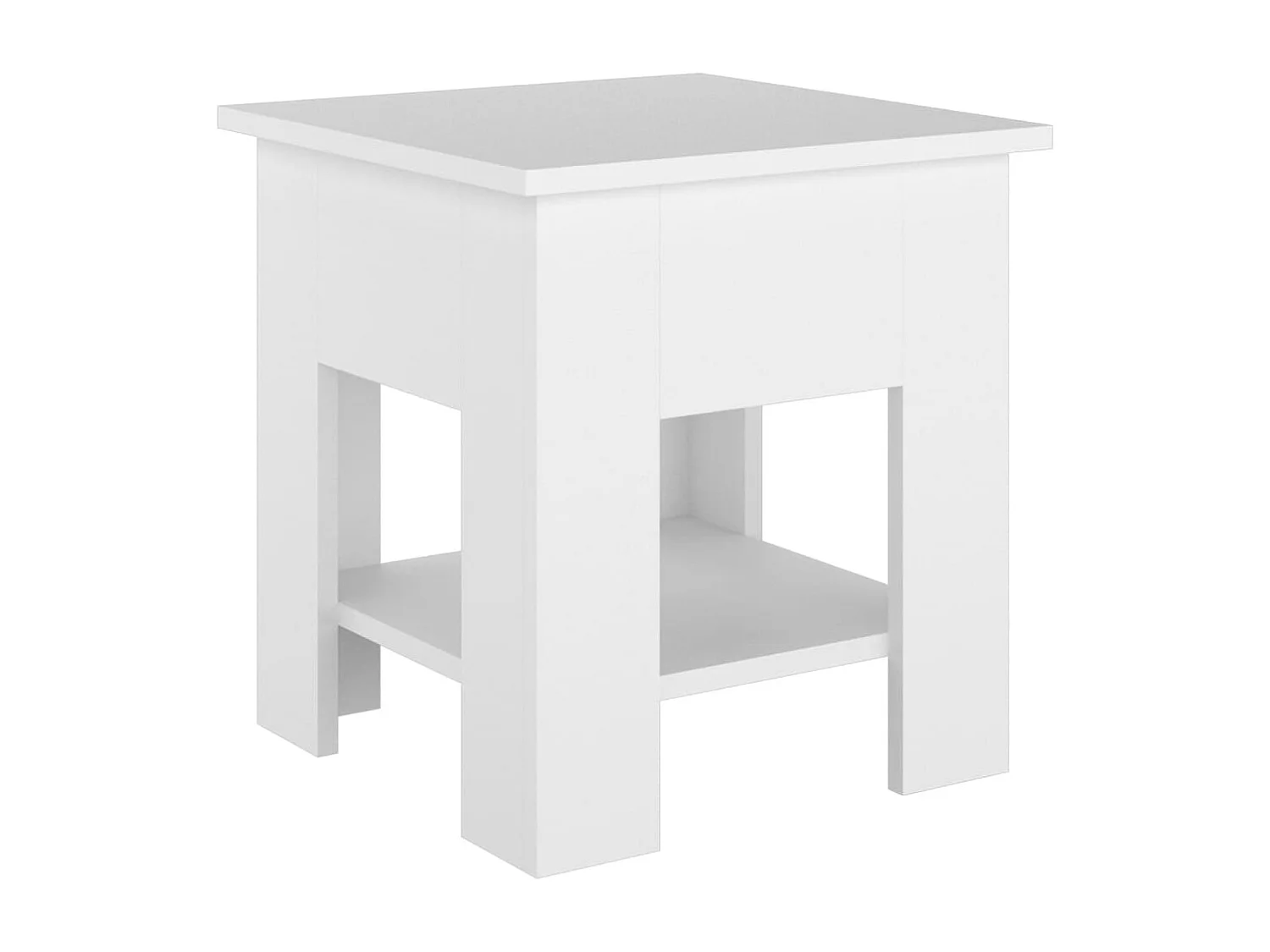 Table basse Blanc 40x40x42 cm Bois d'ingénierie