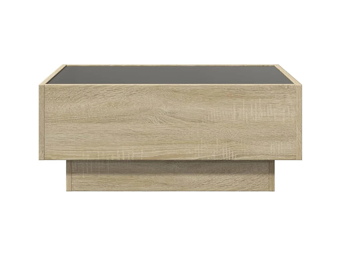 Table basse avec LED chêne sonoma 70x50x30 cm bois d'ingénierie