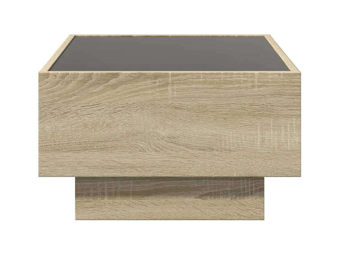 Table basse avec LED chêne sonoma 70x50x30 cm bois d'ingénierie