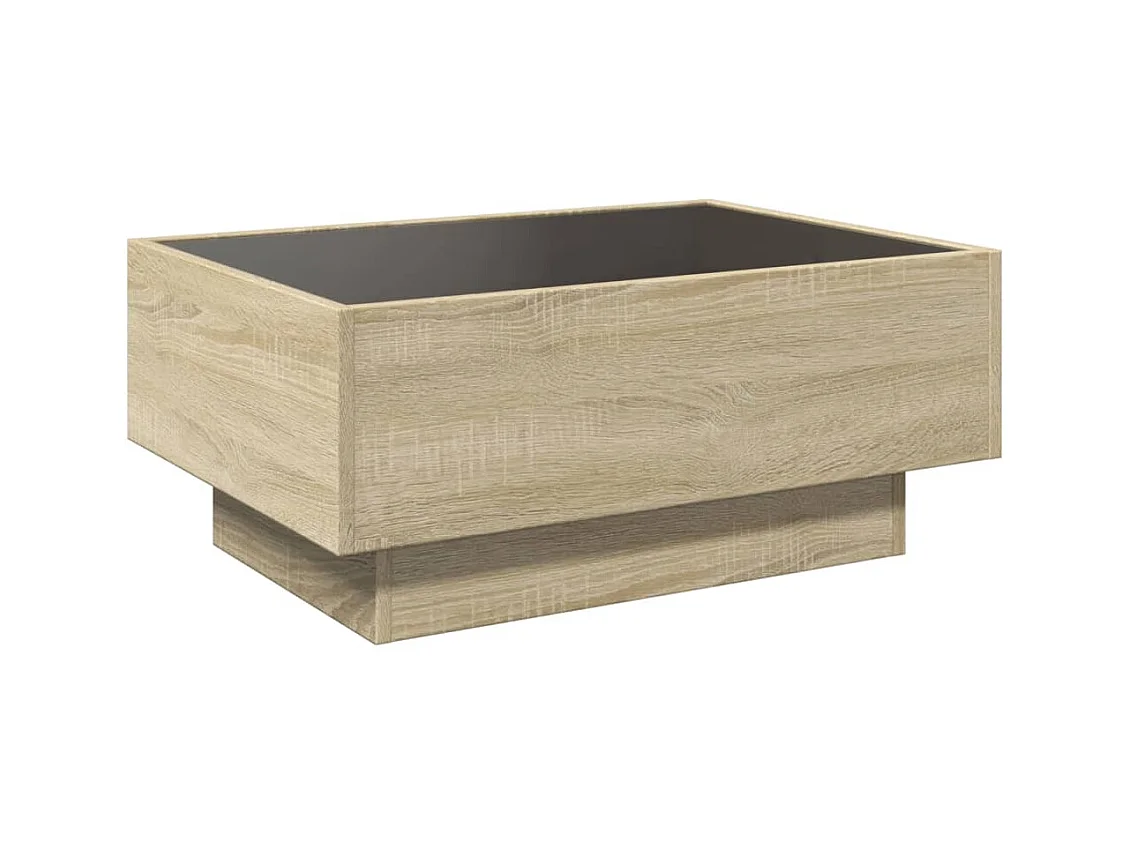 Table basse avec LED chêne sonoma 70x50x30 cm bois d'ingénierie