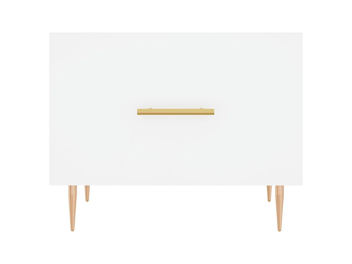 Table basse blanc 50x50x40 cm bois d'ingénierie