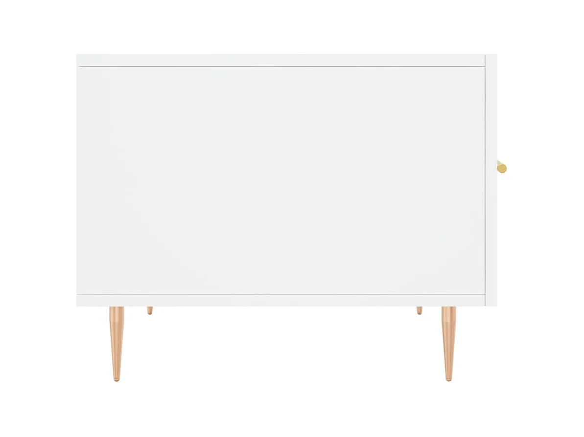 Table basse blanc 50x50x40 cm bois d'ingénierie