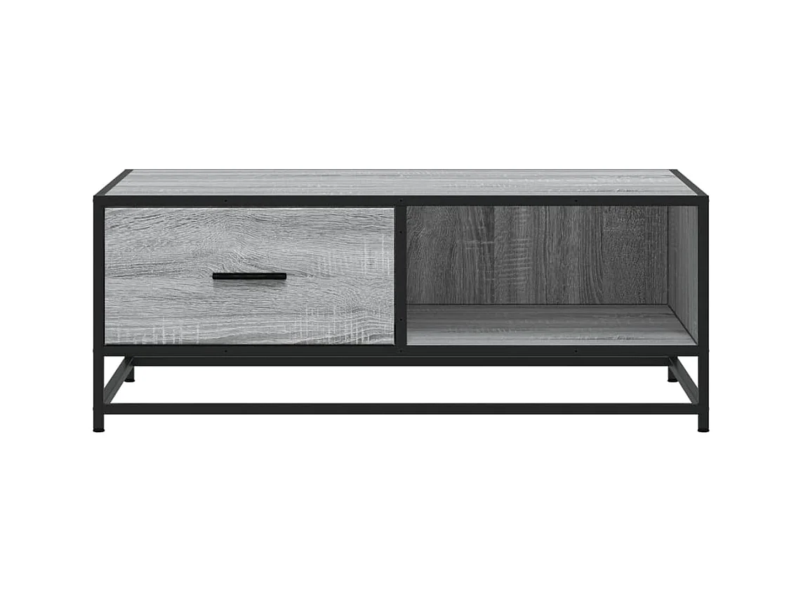 Sonoma salontafel grijs 90x57x35 cm bewerkt hout en metaal