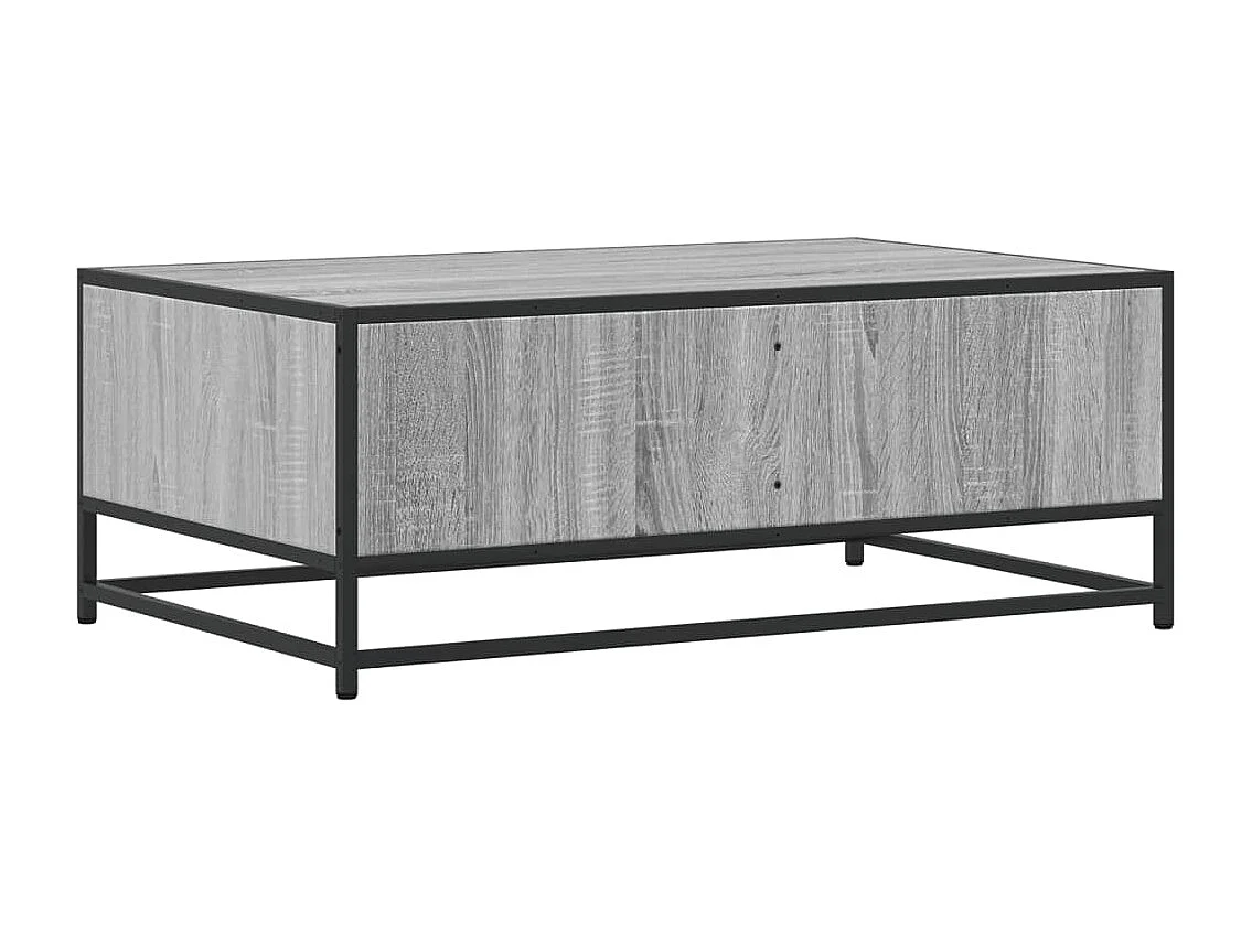 Sonoma salontafel grijs 90x57x35 cm bewerkt hout en metaal