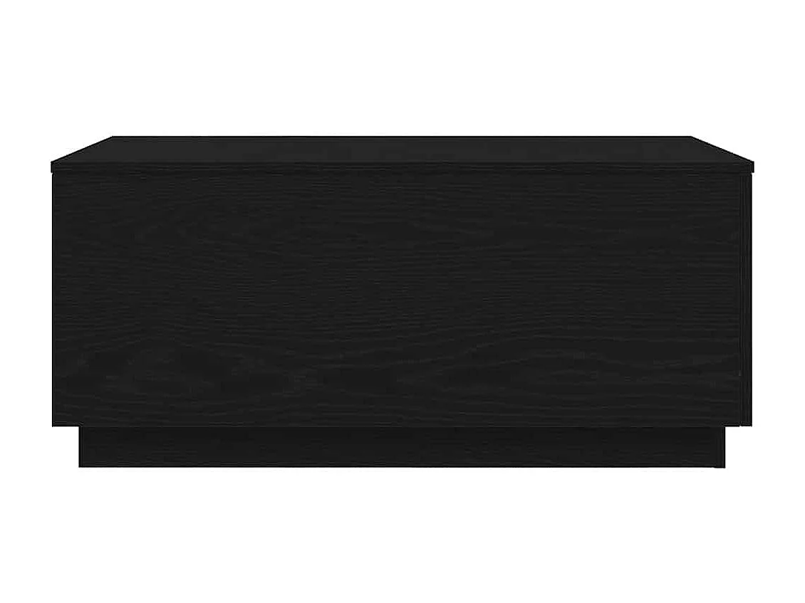 Table basse avec lumières LED chêne noir 90x50x40 cm