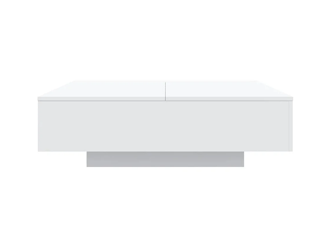 Tavolino bianco 100x100x31 cm in legno ingegnerizzato