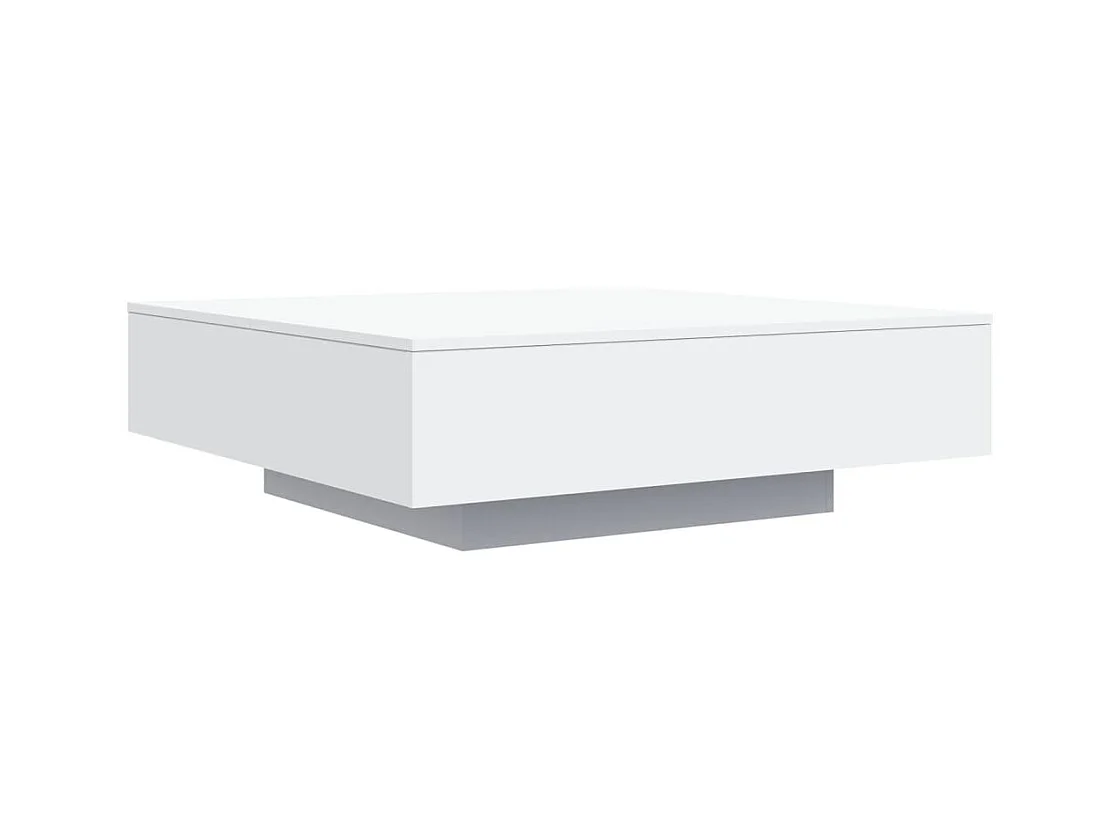 Tavolino bianco 100x100x31 cm in legno ingegnerizzato