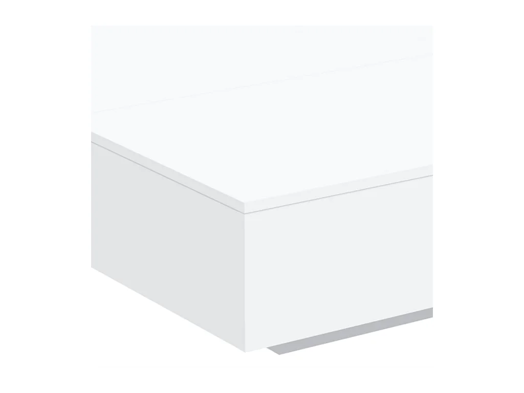 Tavolino bianco 100x100x31 cm in legno ingegnerizzato