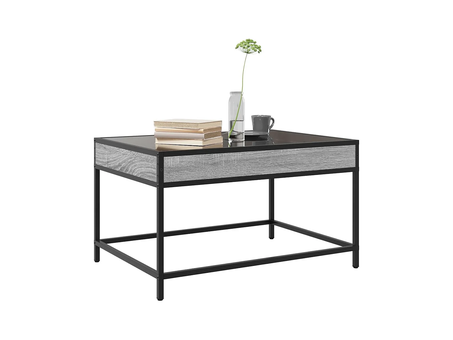 Table basse avec LED infini sonoma gris 70x50x41 cm