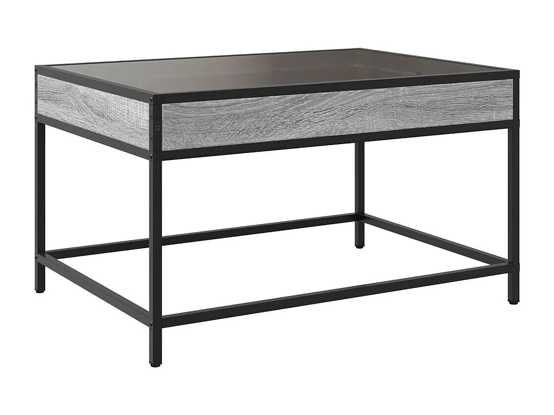 Table basse avec LED infini sonoma gris 70x50x41 cm