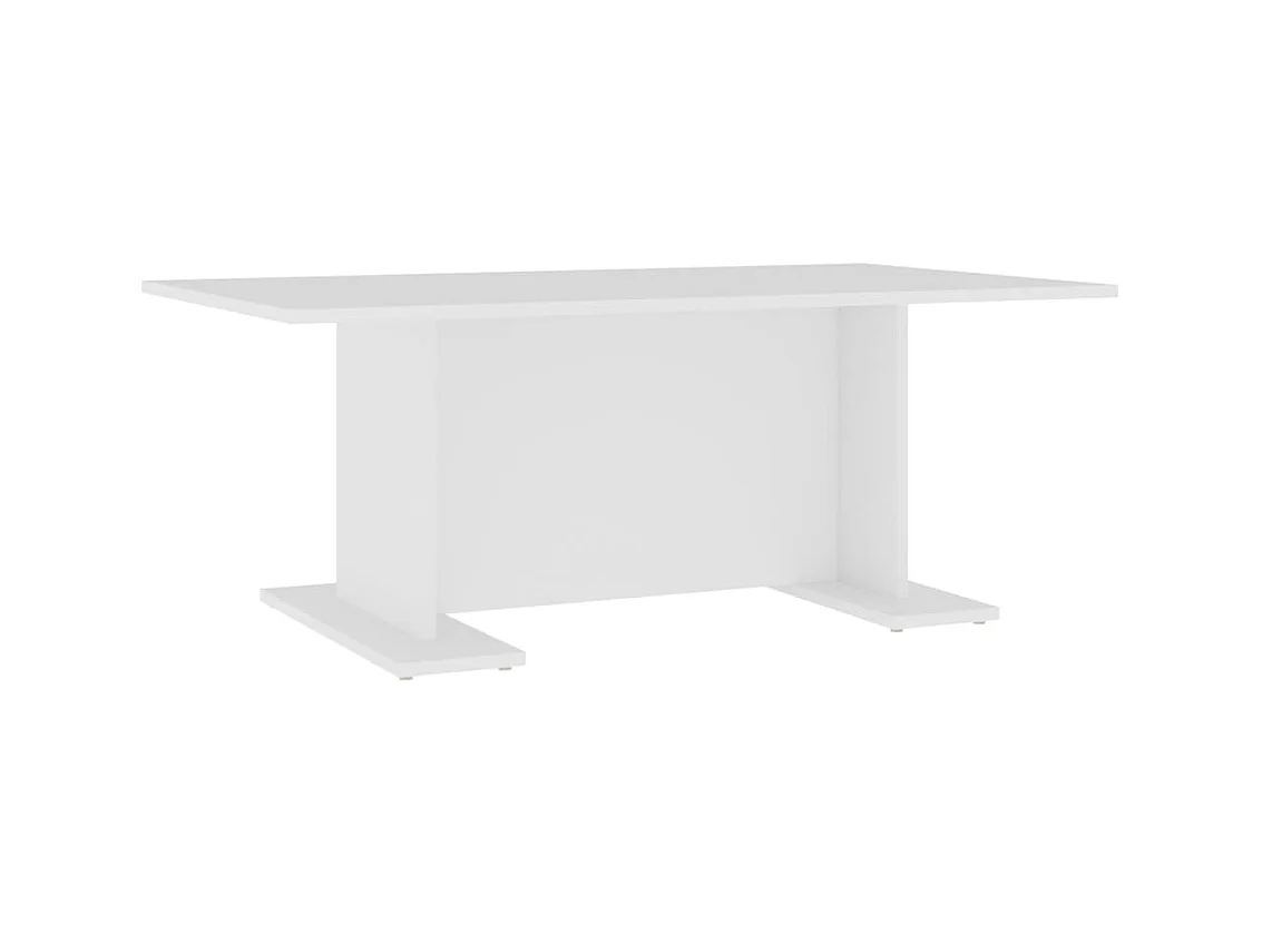 Table basse blanc 103,5x60x40 cm bois d'ingénierie