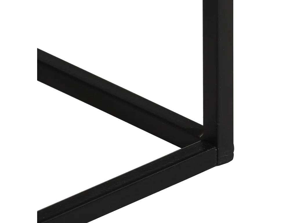 Table console 110x30x75 cm bois de manguier massif brut et fer