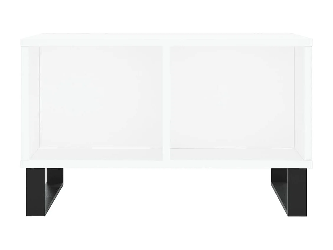 Table basse Blanc 60x50x36,5 cm Bois d'ingénierie