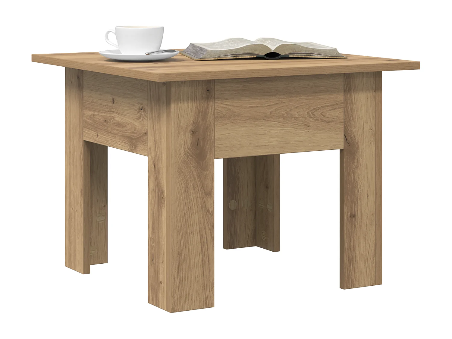 Table Basse Chêne artisan 55 x 55 x 42 cm