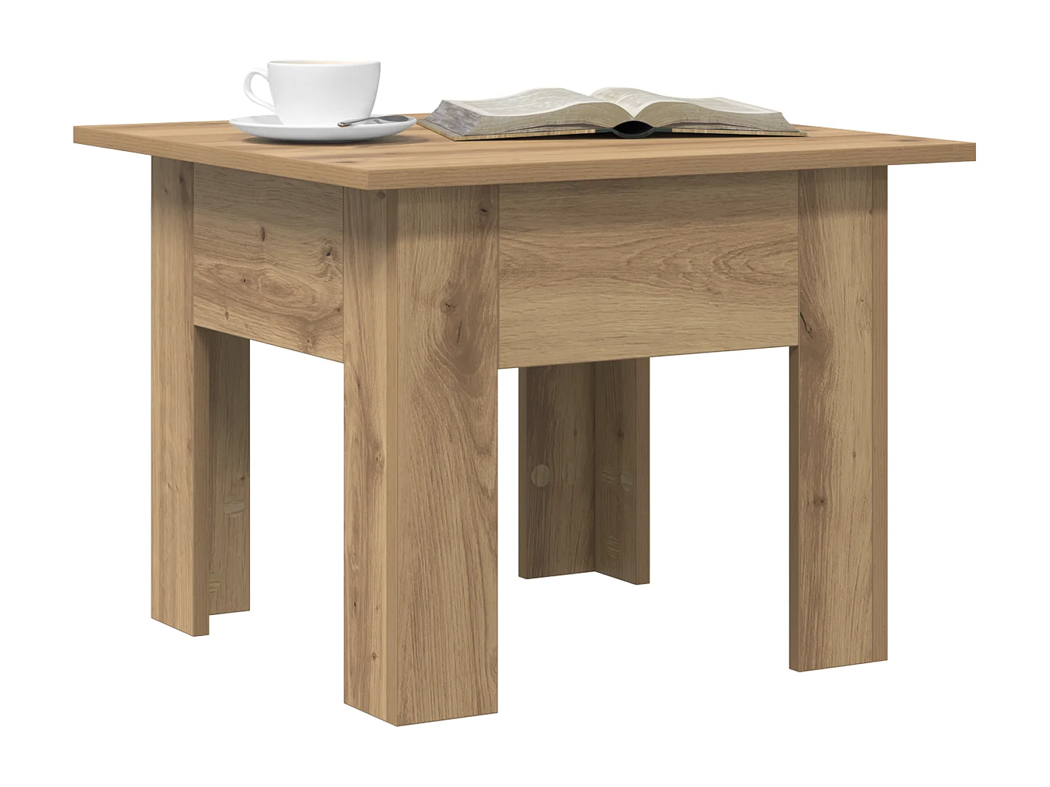 Table Basse Chêne artisan 55 x 55 x 42 cm