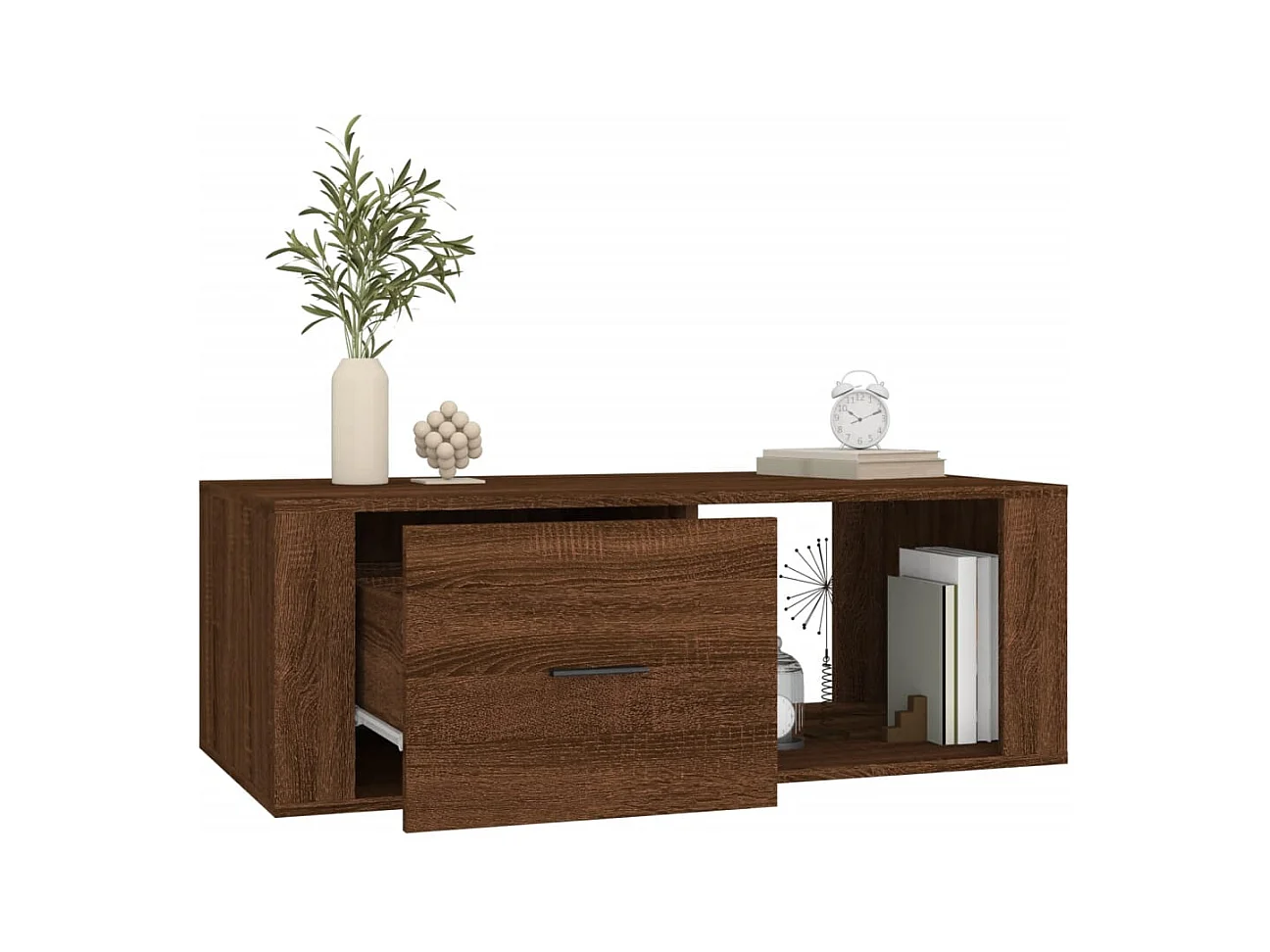 Table basse Chêne marron 100x50,5x35 cm Bois d'ingénierie