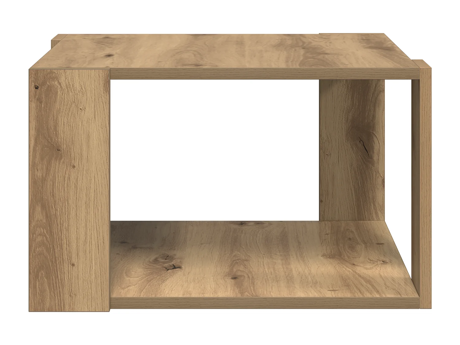 Table Basse Chêne Artisanal 51,5x51,5x30 cm Bois d'ingénierie