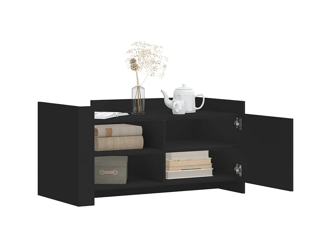 Table basse noir 100x50x50 cm bois d'ingénierie