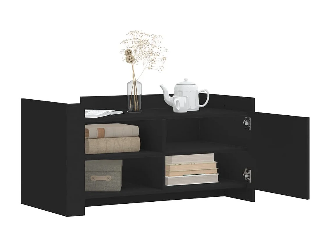 Tavolino nero 100x50x50 cm in legno ingegnerizzato