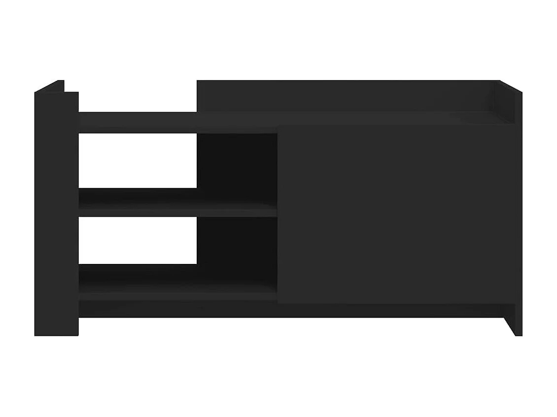 Tavolino nero 100x50x50 cm in legno ingegnerizzato