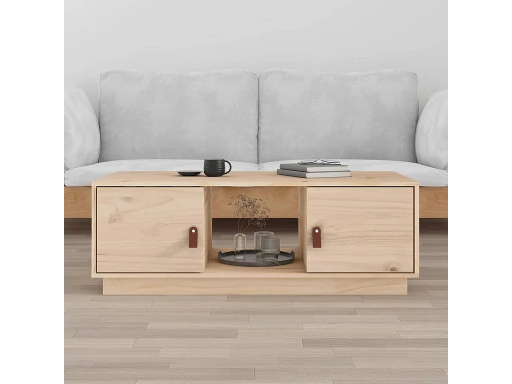 Table basse 100x50x35 cm Bois massif de pin