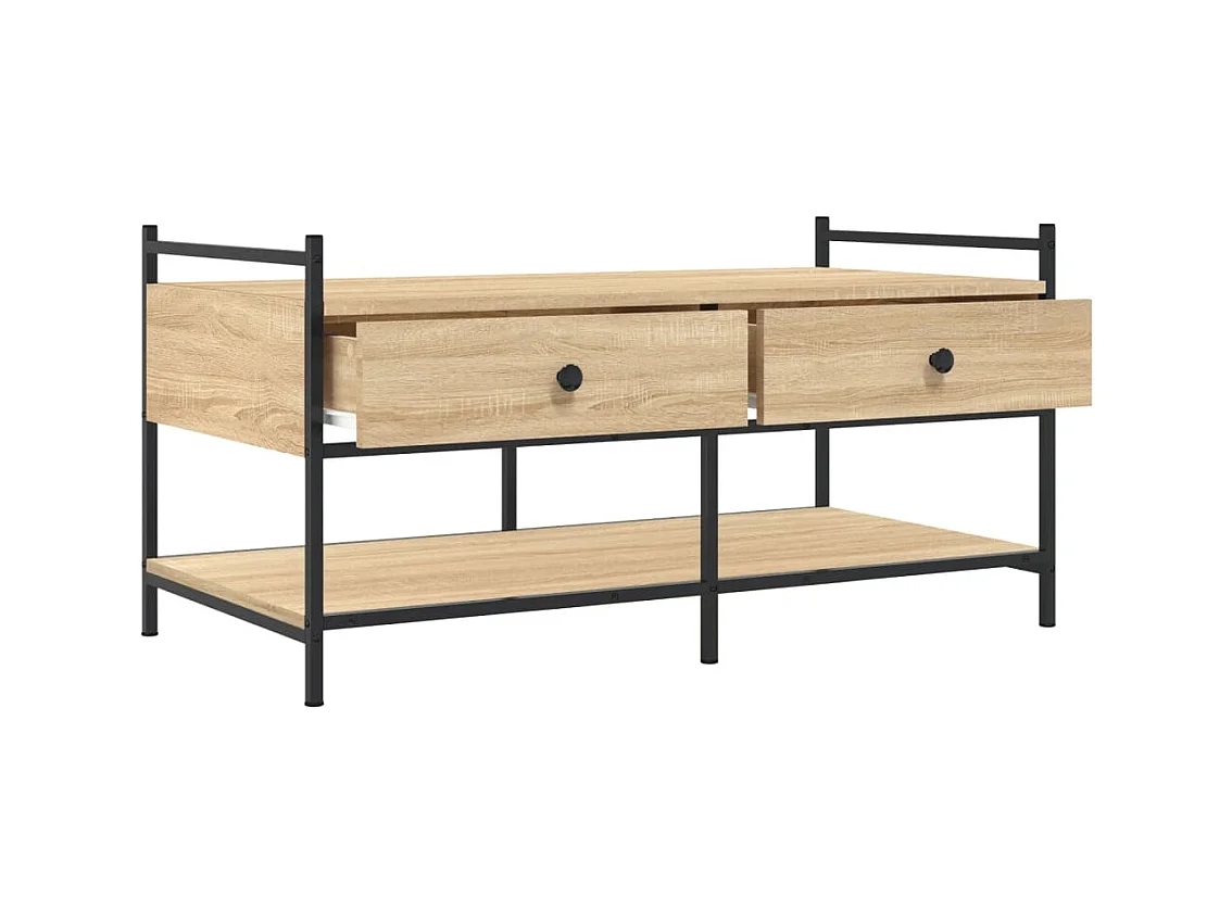 Tavolino da caffè in rovere Sonoma 99x50x50 cm in legno ingegnerizzato