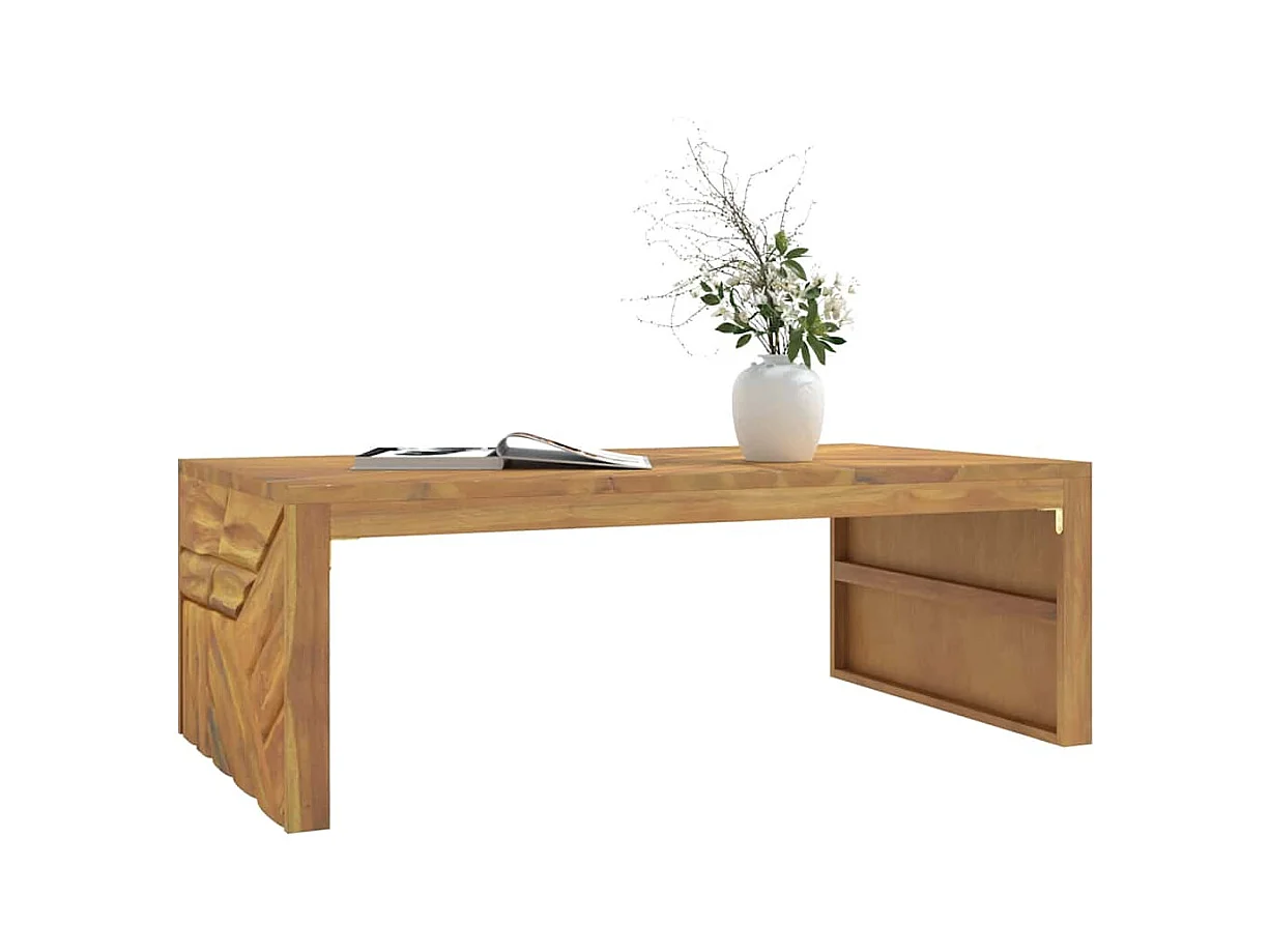 Table basse 110x60x38 cm bois de teck solide
