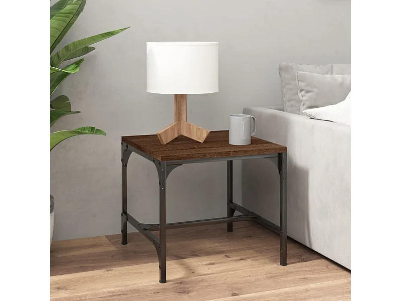 Salontafel Bruin eiken 50x50x35 cm Technisch hout