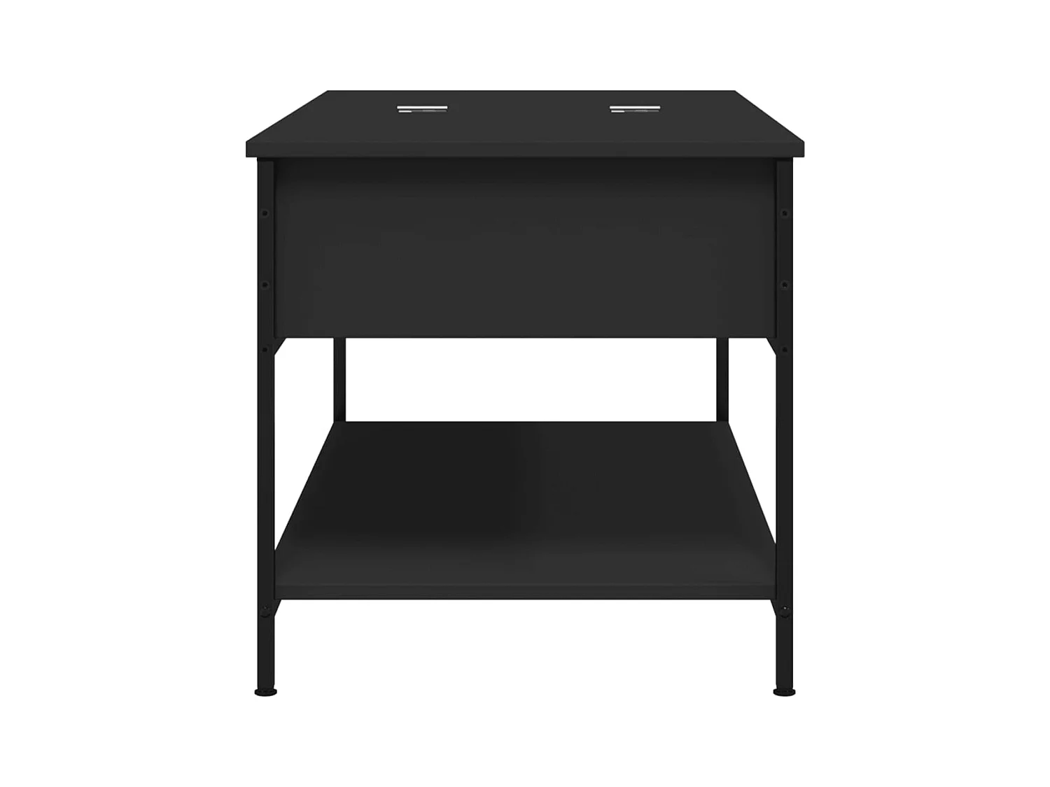 Table basse noir 100x50x50 cm bois d'ingénierie et métal