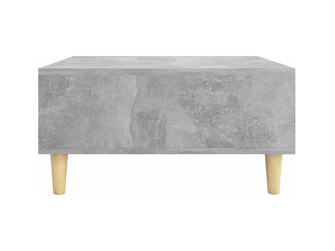 Betongrijze salontafel 60x60x30 cm bewerkt hout