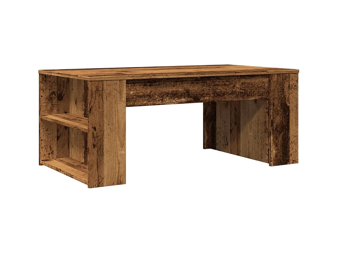 Table basse vieux bois 102x55x42 cm bois d'ingénierie