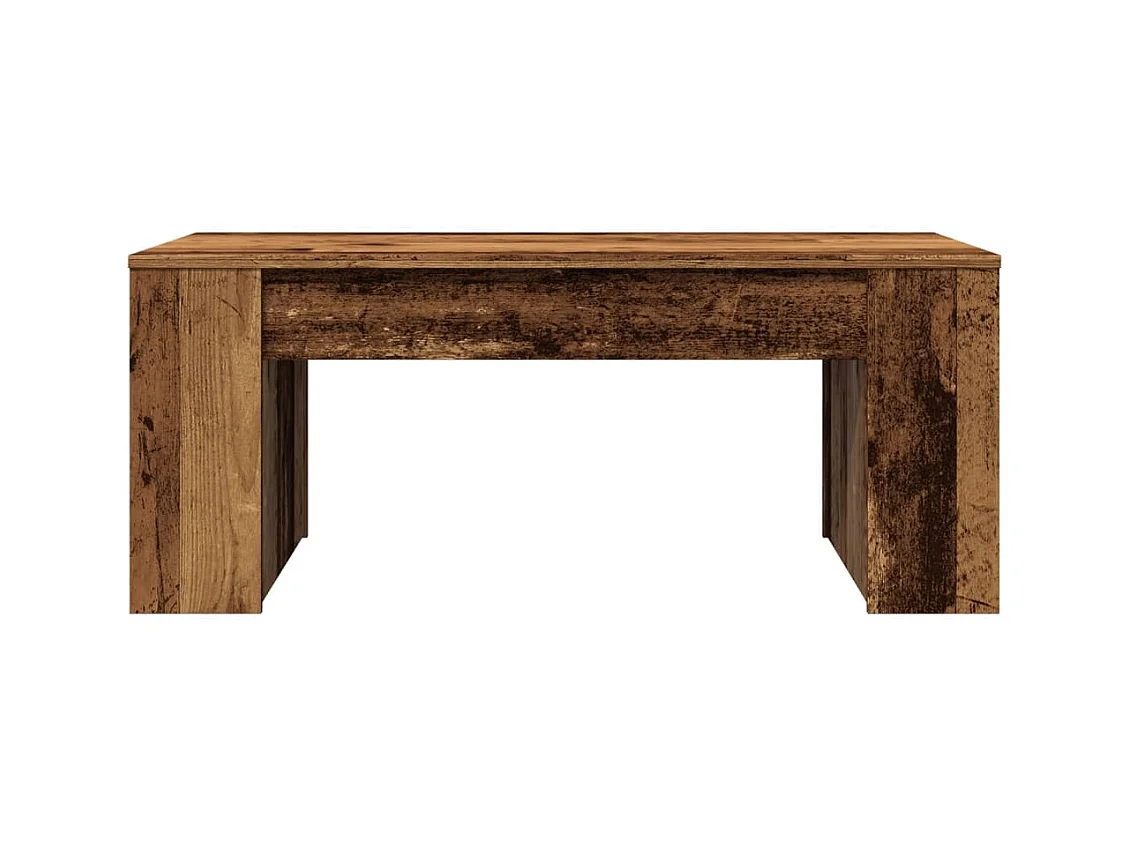 Table basse vieux bois 102x55x42 cm bois d'ingénierie