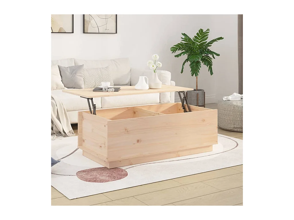 Table basse 100x50x35 cm Bois massif de pin