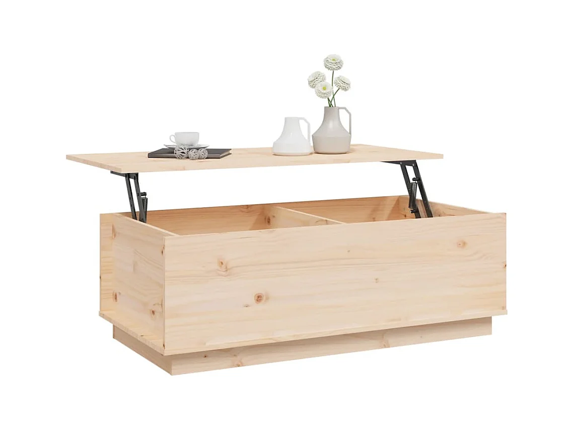 Table basse 100x50x35 cm Bois massif de pin