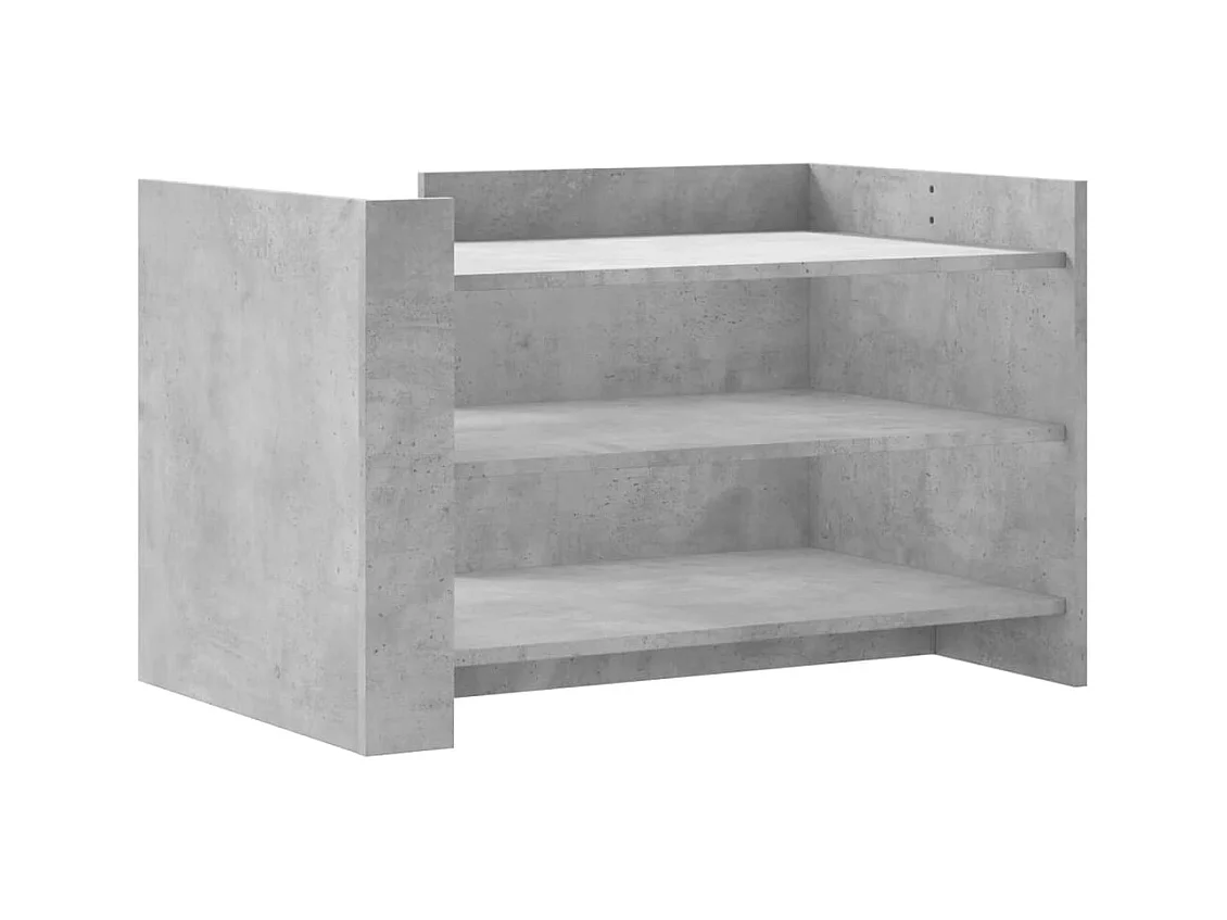 Table basse gris béton 80x50x50 cm bois d'ingénierie