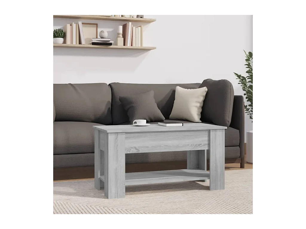 Sonoma salontafel grijs 101x49x52 cm Technisch hout