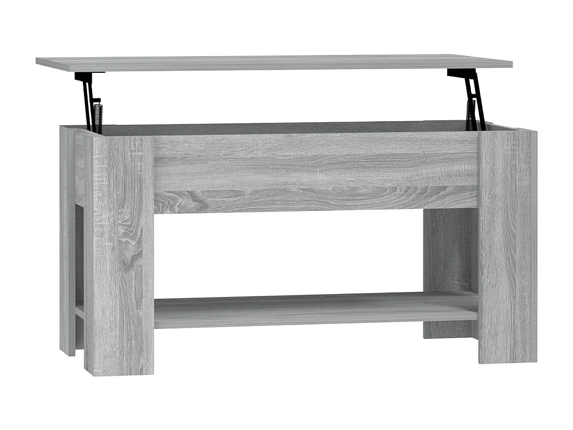 Table basse Sonoma gris 101x49x52 cm Bois d'ingénierie