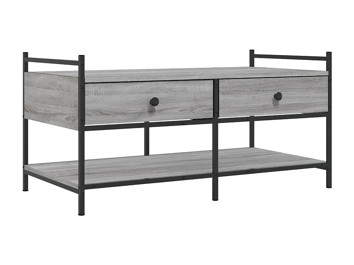 Sonoma salontafel grijs 99x50x50 cm bewerkt hout
