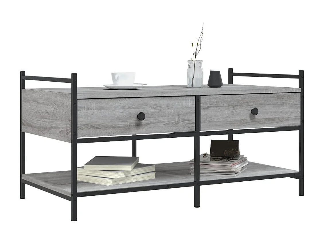 Sonoma salontafel grijs 99x50x50 cm bewerkt hout