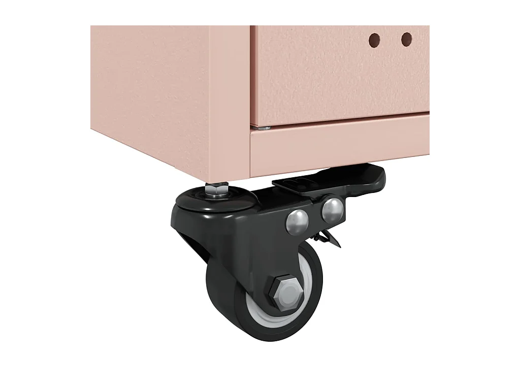 Table basse rose 68x50x43,5 cm acier