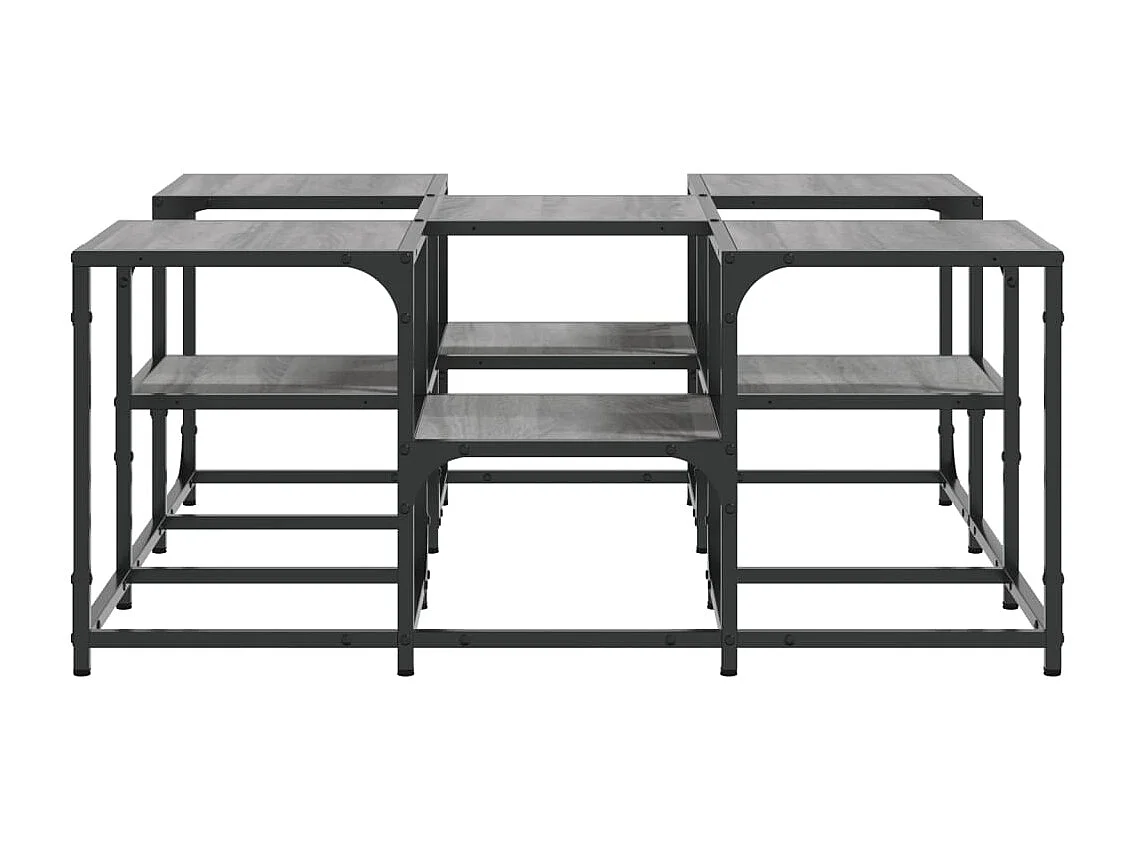 Tavolino Sonoma grigio 91x91x40 cm in legno ingegnerizzato