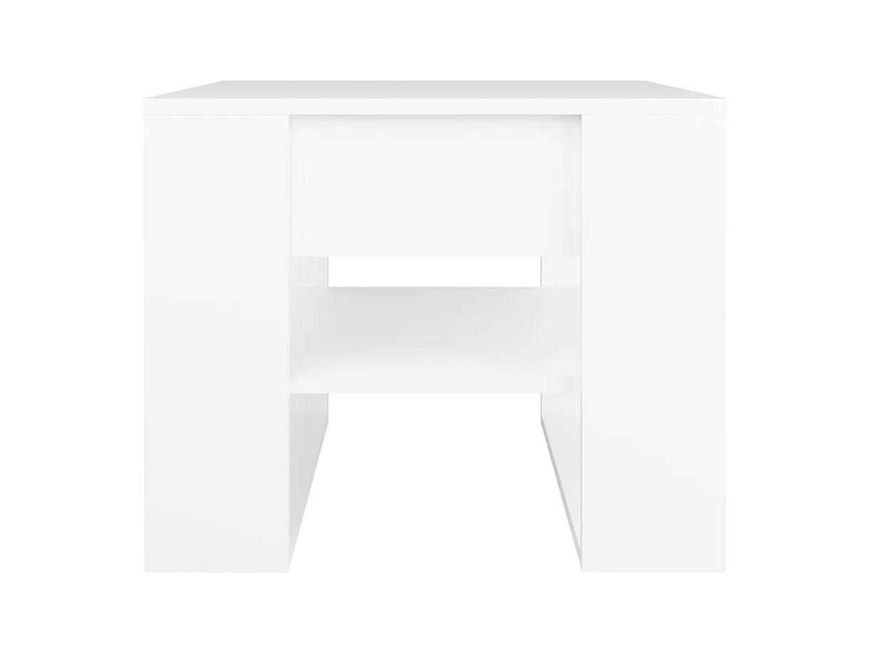 Table basse blanc 55,5x55x45 cm bois d'ingénierie