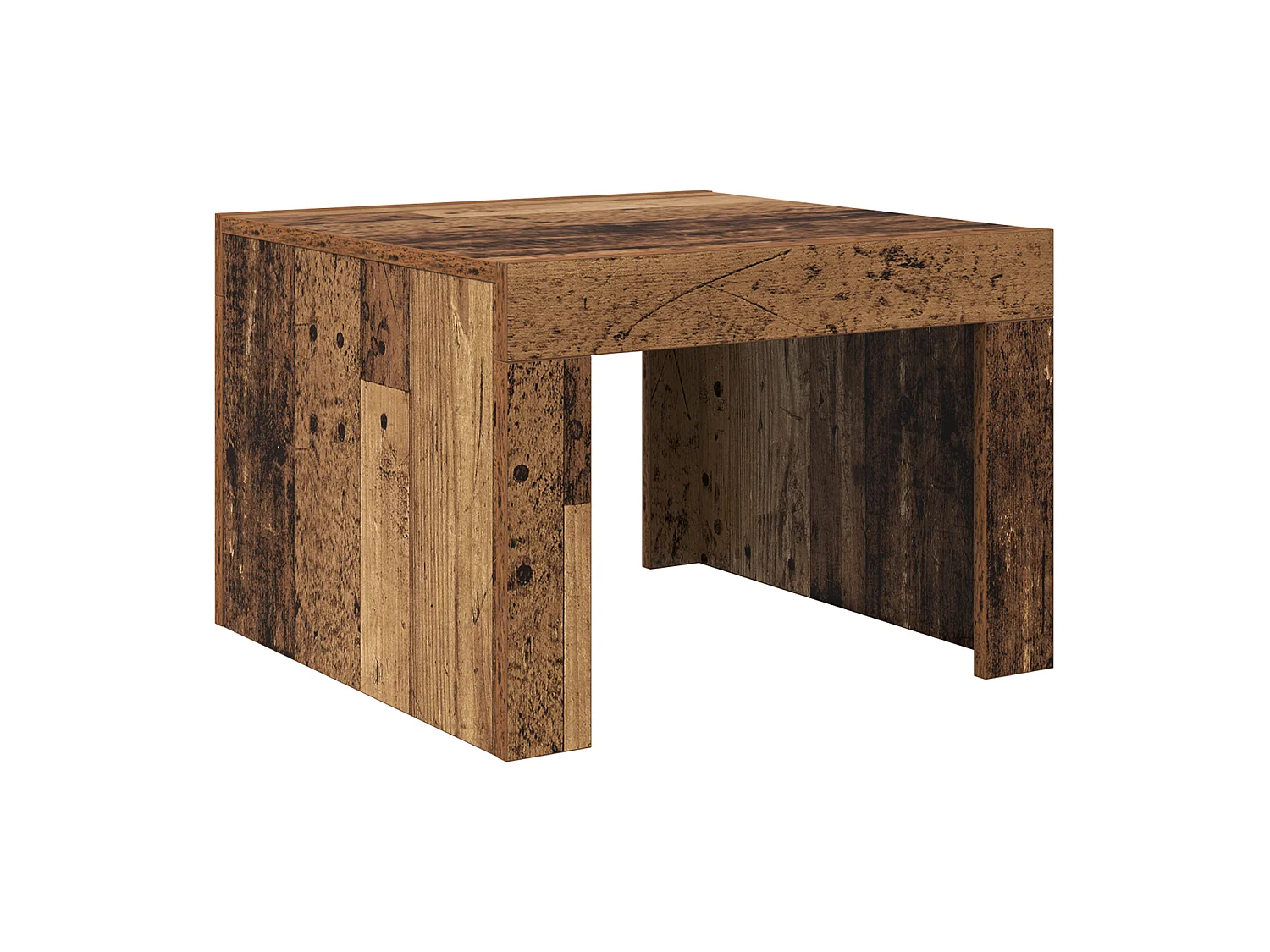 Table basse Vieux bois 50 x 50 x 35 cm Bois d'ingénierie