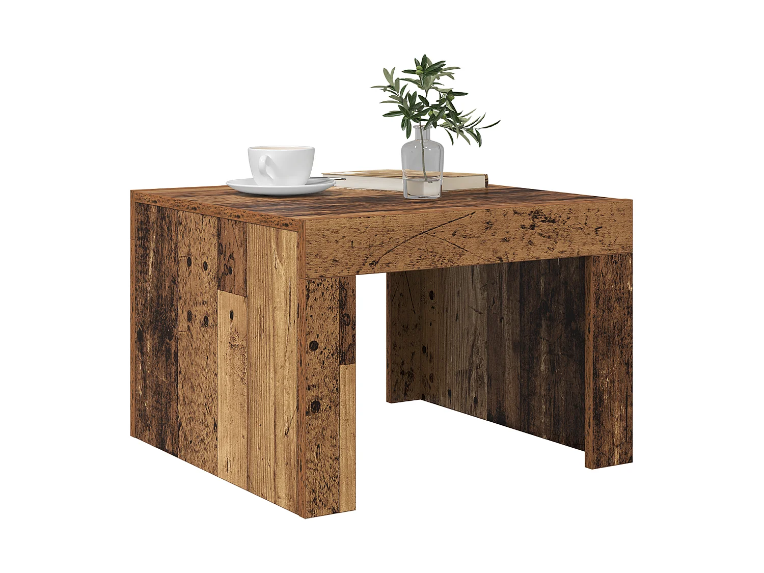 Table basse Vieux bois 50 x 50 x 35 cm Bois d'ingénierie