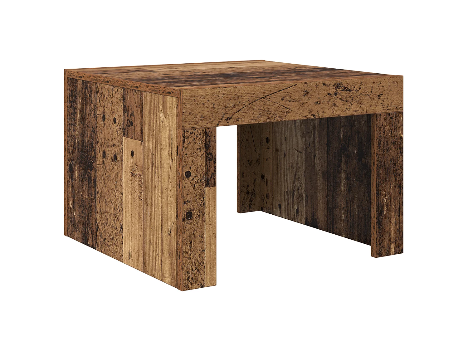 Table basse Vieux bois 50 x 50 x 35 cm Bois d'ingénierie
