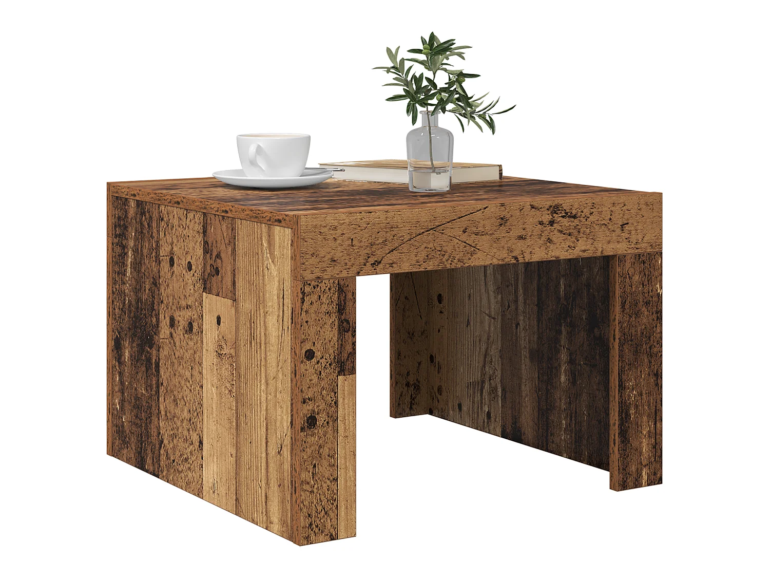 Table basse Vieux bois 50 x 50 x 35 cm Bois d'ingénierie