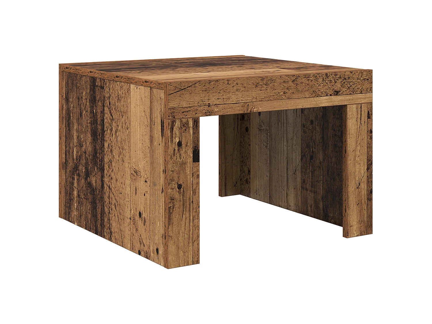 Table basse Vieux bois 50 x 50 x 35 cm Bois d'ingénierie