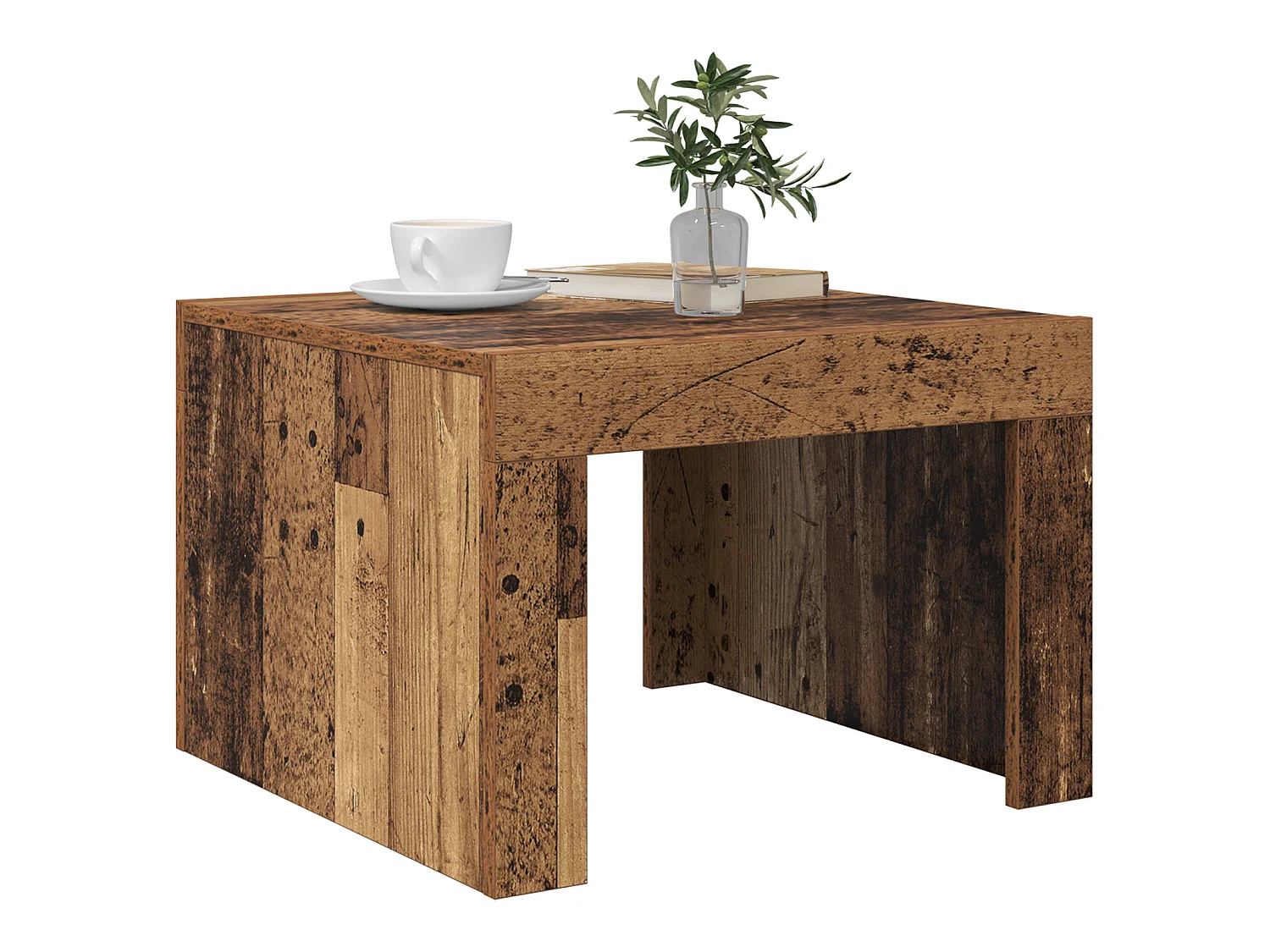 Table basse Vieux bois 50 x 50 x 35 cm Bois d'ingénierie