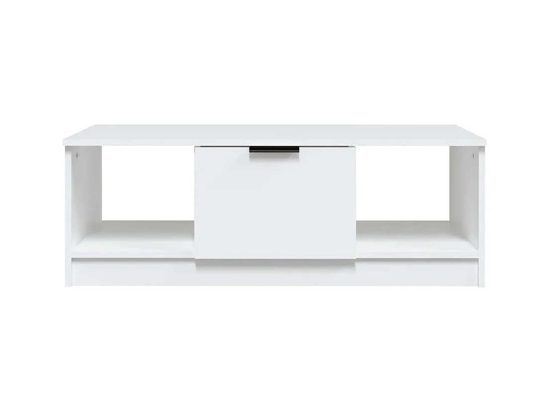 Tavolino bianco 102x50x36 cm in legno ingegnerizzato